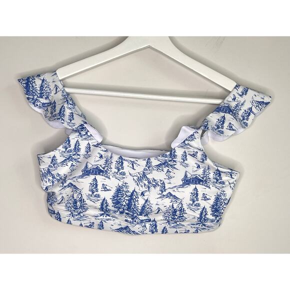 Beach Riot Sport NWOT Audrey Top in Alps Toile Sports Bra Women's Size M - Picture 2 of 8